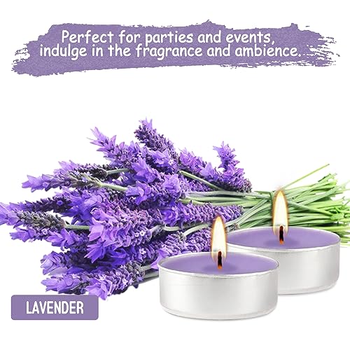 Pliadvbu 546 100 Pack Tea Lights Scented Candles Set, Lavender Mini Votive Candles Bulk thumb #3