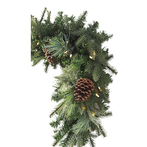 Balsam Hill Mixed Evergreen Christmas Garland - Traditional Greenery Garland
