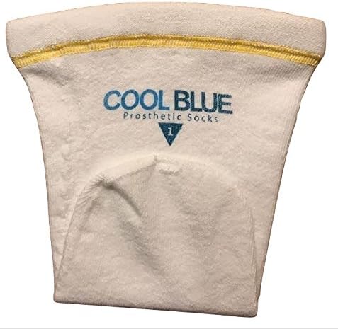 SPS Cool Blue Prosthetic Sock 1 Ply with Sewn Distal Hole (Medium/Extra Short) (CB1HMXS2)