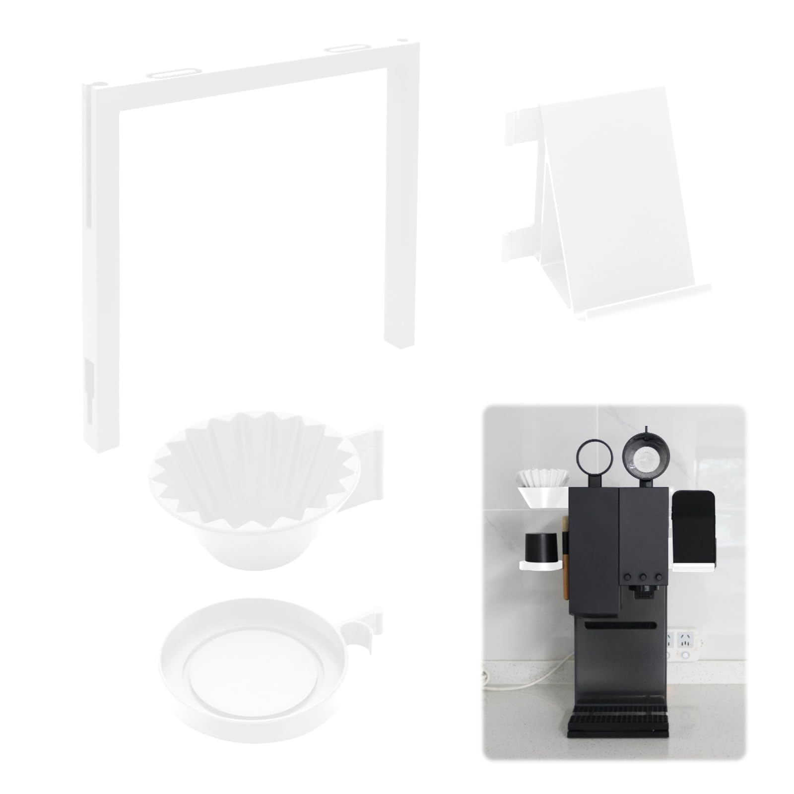Étagère de rangement café pour xBloom blanc à droite avec support amovible