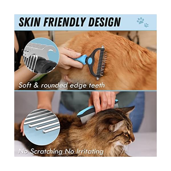 Dog-Grooming-Brush-and-Metal-Comb-Undercoat-Rake-for-Dogs-Grooming-Supplies-Dematting-Deshedding-Brush-for-Shedding-Cat-Brush-Deshedder-Brush-Dogs-Shedding-Tool-for-Long-matted-Haired-Pets-Blue Dog-Grooming-Brush-and-Metal-Comb-Undercoat-Rake-for-Dogs-Grooming-Supplies-Dematting-Deshedding-Brush-for-Shedding-Cat-Brush-Deshedder-Brush-Dogs-Shedding-Tool-for-Long-matted-Haired-Pets-Blue