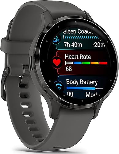 Miniatura 3 de Garmin 010-N2785-00 Venu 3S Reloj inteligente de salud y fitness con GPS, bisel color pizarra/correa negra (41mm) Paquete reacondicionado con 2 años