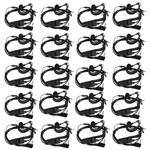 Retevis Volume Adjustment Controls Walkie Talkie Earpiece with Mic Coil Tube for RT22 RT68 RT21 H-777 H777H Compatible with Pxton Baofeng Kenwood Two Way Radio 2 Way Radio Earpiece(20 Pack)
