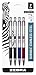 Zebra F-301 Ballpoint Stainless Steel Retractable Pen, Fine Point, 0.7mm, Assorted Ink, 4-Count: 2 Black, 1 Blue, 1 Red