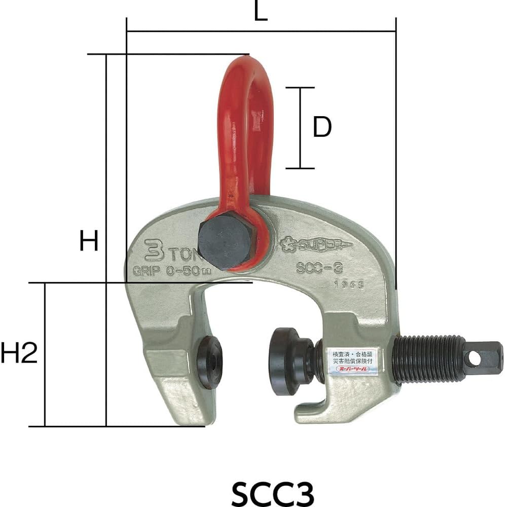 SUPER TOOL Super Screw Cam Clamp Wide Type SCC0.3W (Japan Import)