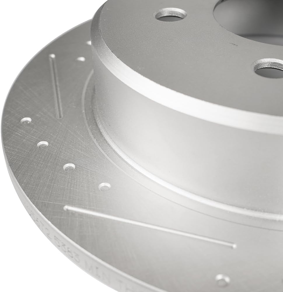 ECCPP 5383 2pcs Rear Solid Disc Brake Rotors Fit For Chrysler For Grand Voyager 2000For Chrysler For Town & Country 1997-2007,For Chrysler For Voyager 2003For Dodge For Caravan 2000-2007