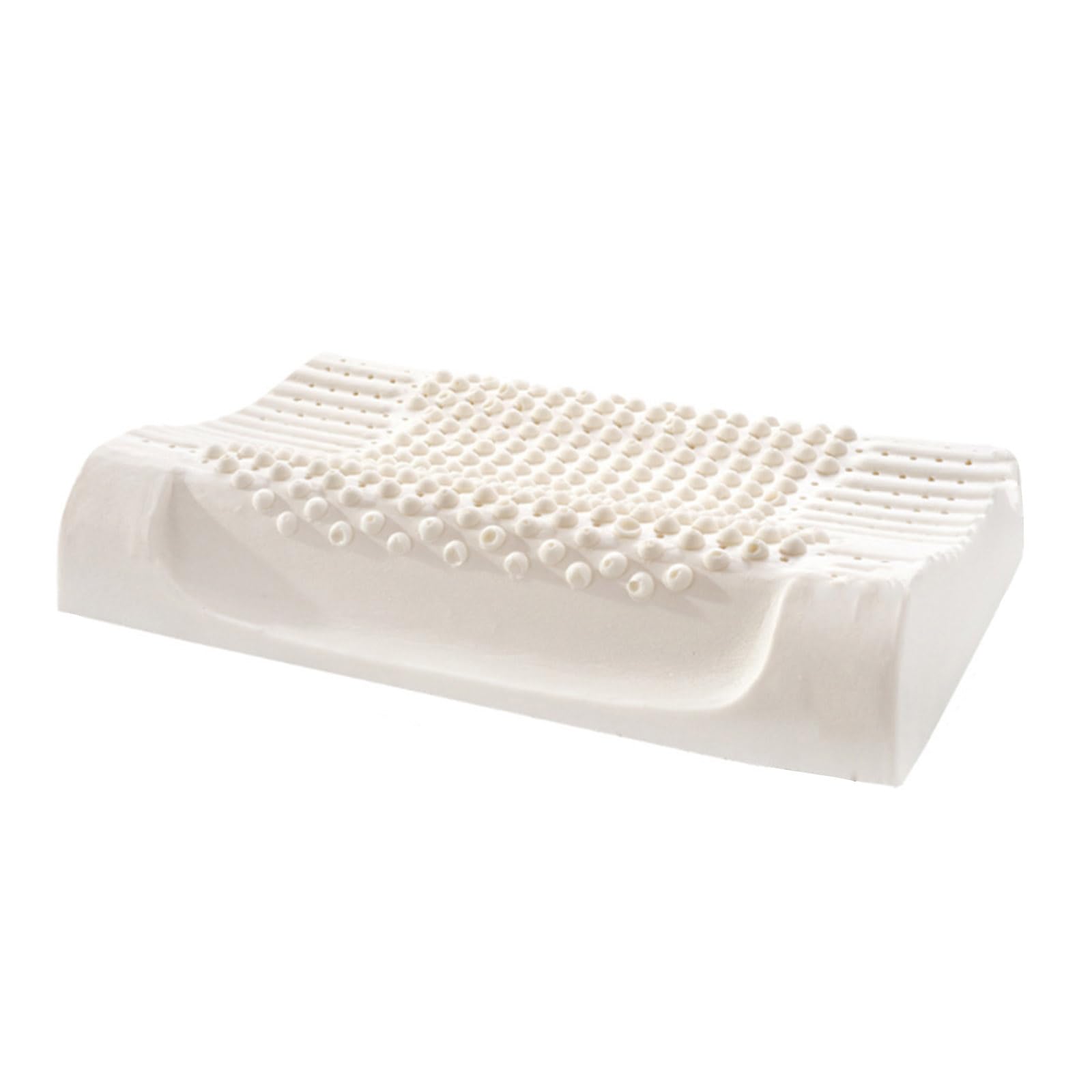 WJIANY Latex Contour Pillow, Latex Pillow with Removable Comfort Pillowcase Cervical Pillow Ergonomic Contour Design for Spine Support,A1