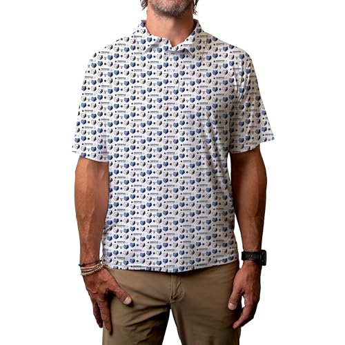 Memphis Grizzlies NBA Officially Licensed Short Sleeve Performance Polo All Over Print White, 3X-Large