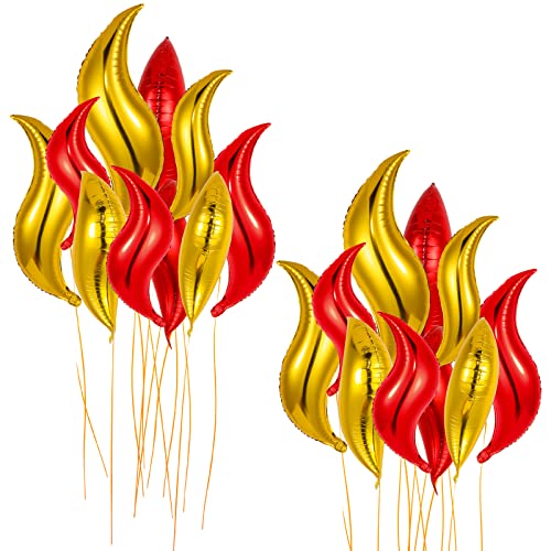 16 Pcs Fire Balloon 24 Inch Firefighter Birthday Party Decorations Fire Truck Birthday Party Supplies Fake Campfire For Hunting Fireman Party Supplies Fire Truck Birthday Party #TOP30