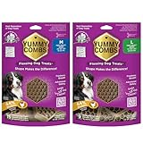Yummy Combs Dog Dental Treats – Vet VOHC Approved – Delicious Chicken Protein – Removes Tartar with Cleaning Comb Shape – Medium 12oz and Large 12oz