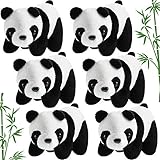 6 Pieces Mini Panda Plush Toy 4 Inch Stuffed Panda Soft Tiny Panda Doll Panda Plush Hanging Pendant...
