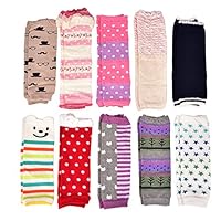 Wobon 6 Paare Kleinkind Mädchen Stulpen, Baby Mädchen Leggings Knieschützer Größe 0-6 Monate, 6-24 Monate (6 Paare, 6-24 Monate)