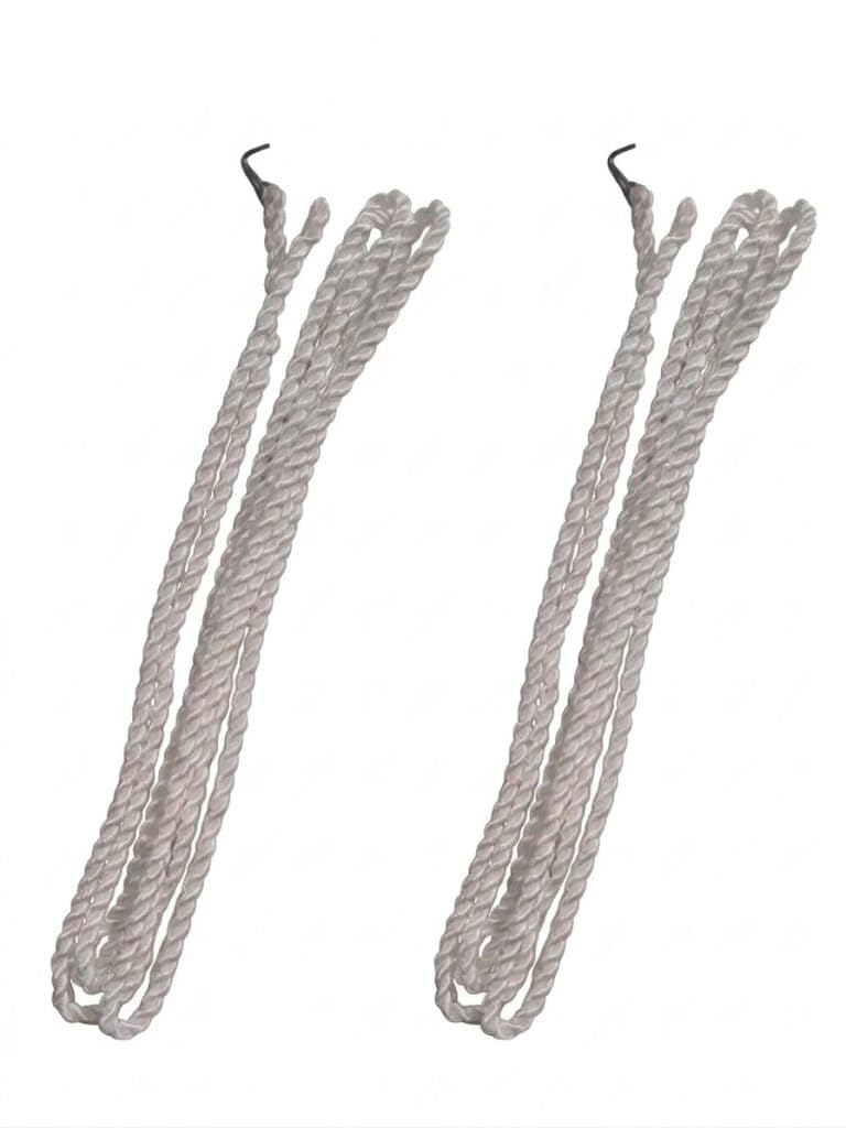 Sewing Machine Wheel Nylon Belt Rope with Hook (Pack of 2) | White Thread Drive Belt for Manual & Treadle Sewing Machine Stand | Durable Braided Replacement Rope-image-42