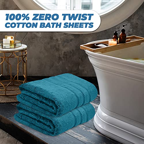 Towelogy® Premium Bath Towels 100% Egyptian Cotton Zero Twist Super Soft & Highly Absorbent Bathroom Towel Tear Resistant Strength 70 x 120cm - Image 2
