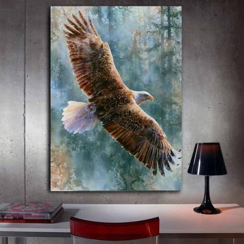 Toile pygargues à tête blanche décoration murale oiseau 40x60cm