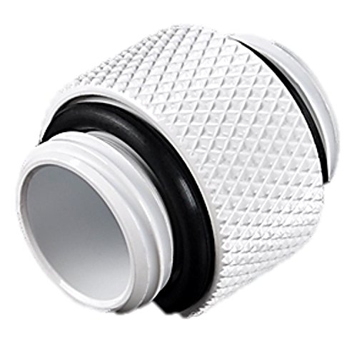 Bitspower G1/4" 10mm Male to Male Fitting, Deluxe White
