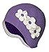 Silicone Swim Cap - Women Stylish Swimming Cap Great For Ladies, Perfect To Keep Hair Dry - Suitable For Long Hair - Bubble Crepe With Laveneder and White Flowers
