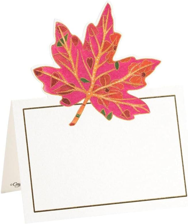 Caspari Jeweled Autumn Die-Cut Place Cards - Set of 8