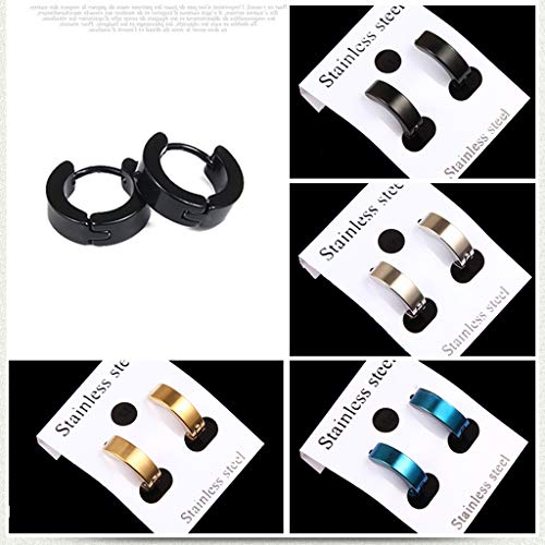 Corrente de brincos, SOFEA 6 pares/conjunto Brincos punk de aço inoxidável masculino feminino brinco