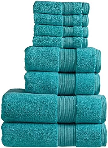 Christy Living Carnival Bath Towels | Set of 6 | 2 Face, 2 Hand, 2 Bath | Soft Plush Cotton Bathroom Towels | Absorbent Shower Towels | Quick Dry | 650GSM | Machine Washable | Blush Pink