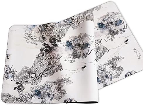 SESES UNDERWATER WORLD Vegan Suede Yoga Exercise Mat. Best for hot yoga, pilates