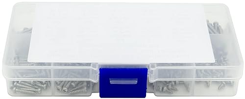 Miniatura 6 de Juego surtido de 200 tornillos autorroscantes de cabeza redonda Phillips de acero inoxidable M3 304, M3 x 0.157 in, 0.236 in, 0.315 in, 0.394 in,