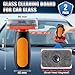 2 Pack Car Glass Cleaner Oil Film Clean Brush, 120ml Glass Oil Film Remover, 2026 New Windshield Cleaner Tool for Automotive Windshield/Window/Mirror, Improve Visibility (Clear Solution+Brush Board)