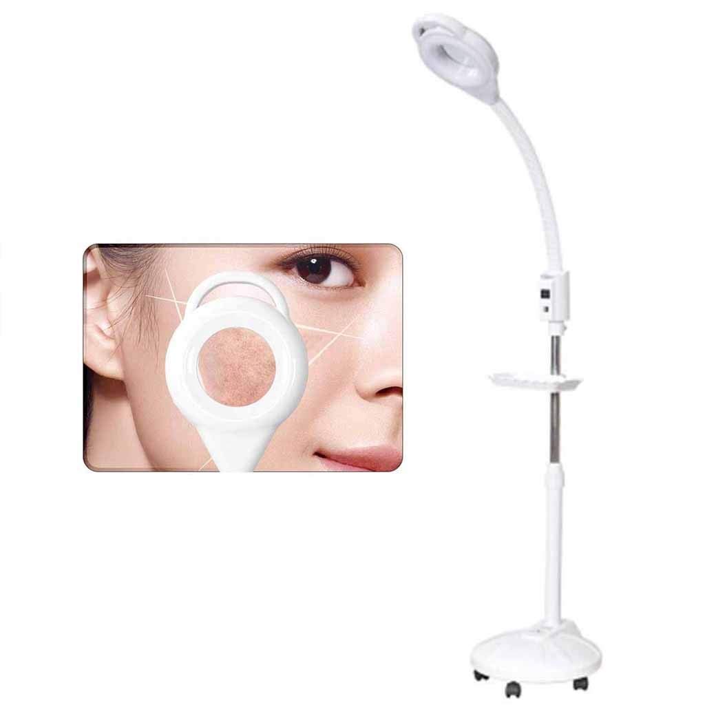 Lampa Podłogowa Powiększająca Led46W Zimna I Ciepła Usb Ładowanie Lampa Kosmetyczna Bezcieniowa Lampa Podłogowa Z Tacką Do Przechowywania Lampa Szkło Powiększaj