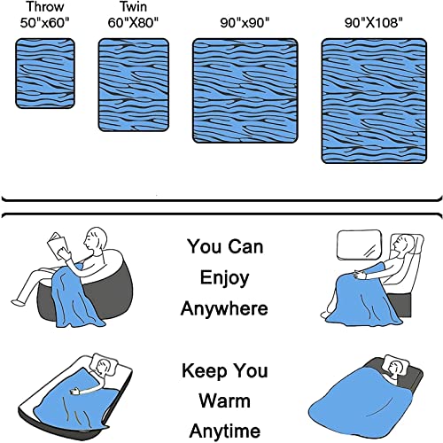 Blue Gold Abstract Blanket Black Grey Marble Texture Flannel Throw Blanket Modern Marble Texture Soft Lightweight Fluffy Throws For Bed Couch Chair Or Floor-60X50Inch #TOP4