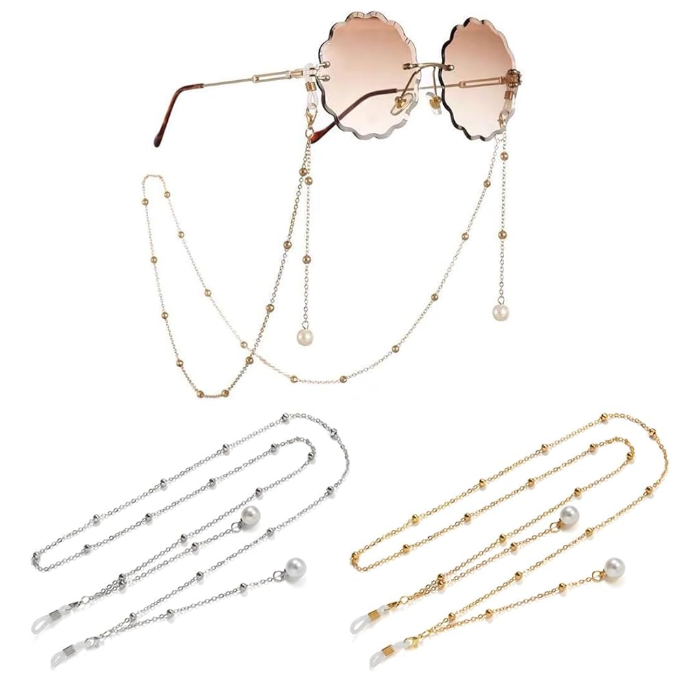 2 Catene Per Occhiali Eleganti Con Perline - Antiscivolo Per Donna, Ideali Per Occhiali Da Sole E Da Vista - Foto 2