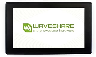 Waveshare Raspberry Pi IPS 1024x600 7inch HDMI LCD H with Case Monitor Capacitive Touch Screen with Toughened Glass Cover Supports Multi Mini PC Raspberry Pi BB Black Banana Pi