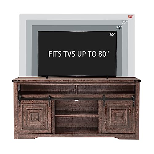 Okvnbjk-Large-Farmhouse-TV-Stand-for-65-75-80-Inch-TV-Tall-Highboy-Entertainment-Center-with-Sliding-Barn-Door-Country-Media-Console-with-Storage-Cabinet-for-Living-Room-Bedroom-and-Game-Room Okvnbjk Large Farmhouse TV Stand for 65 75 80 Inch TV Tall Highboy Entertainment Center with Sliding Barn Door Country Media Console with Storage Cabinet for Living Room Bedroom and Game Room