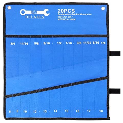 HELAKLS Bolsa Enrollable de Lona Resistente con 20 Bolsillos Cover