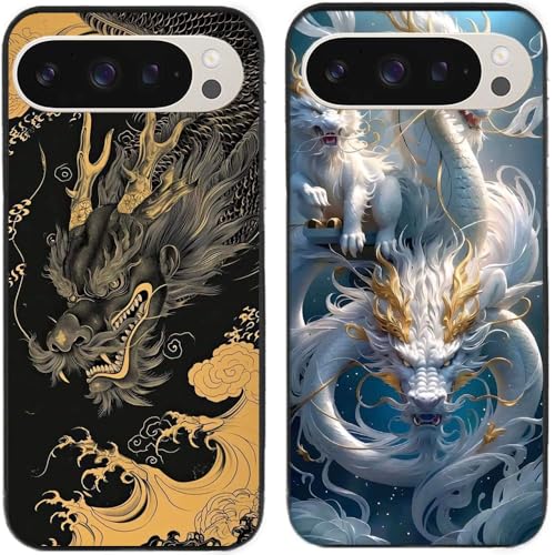��g�уP�[�X��P�[�X �K�pGoogle Pixel 9 Pro / 9pro,�`���C�j�[�Y�h���S���͗l�v�����g����TPU�o�b�N�V�F��,2�Z�b�g�O��?���p?