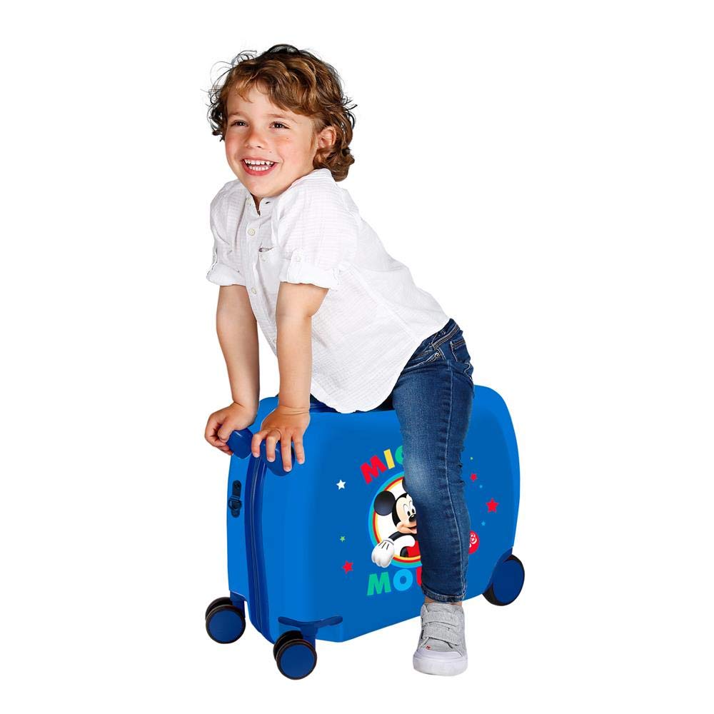 Disney Circle Mickey Valigia per bambini Azzurro 50x38x20 cms Rigida ABS Chiusura a combinazione numerica 34L 2,1Kgs 4 Ruote Bagaglio a mano