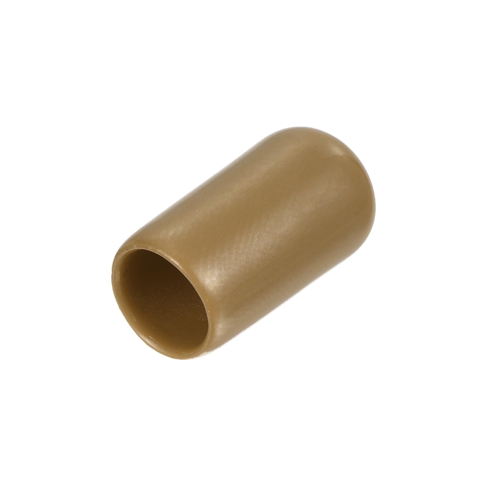 uxcell 20pcs Rubber End Caps 7.5mm ID Vinyl PVC Round Tube Bolt Cap Cover Screw Thread Protectors Light Brown