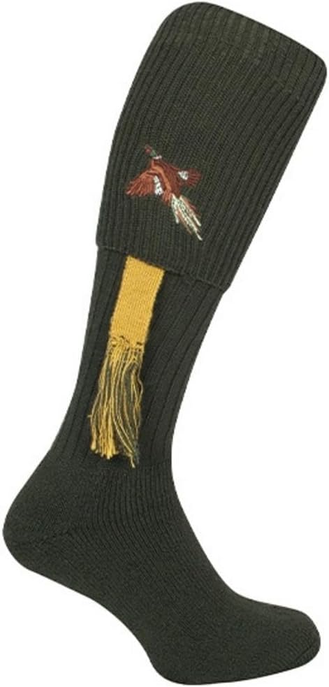 BisleyEmbroidered Pheasant Stockings 8-11