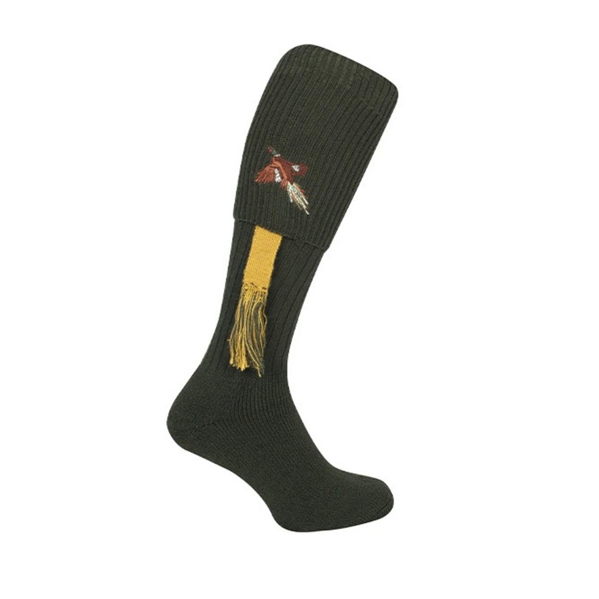 BisleyEmbroidered Pheasant Stockings 8-11
