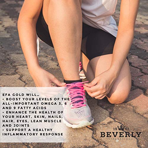 Beverly International Efa Gold, 90 Softgel Capsules. Cool Down Inflammation, Beautify And Protect. High Potency Omega-3S Epa And Dha + Omega 6&9 Fatty Acids. Combination Fish, Flaxseed And Borage Oil. #TOP4