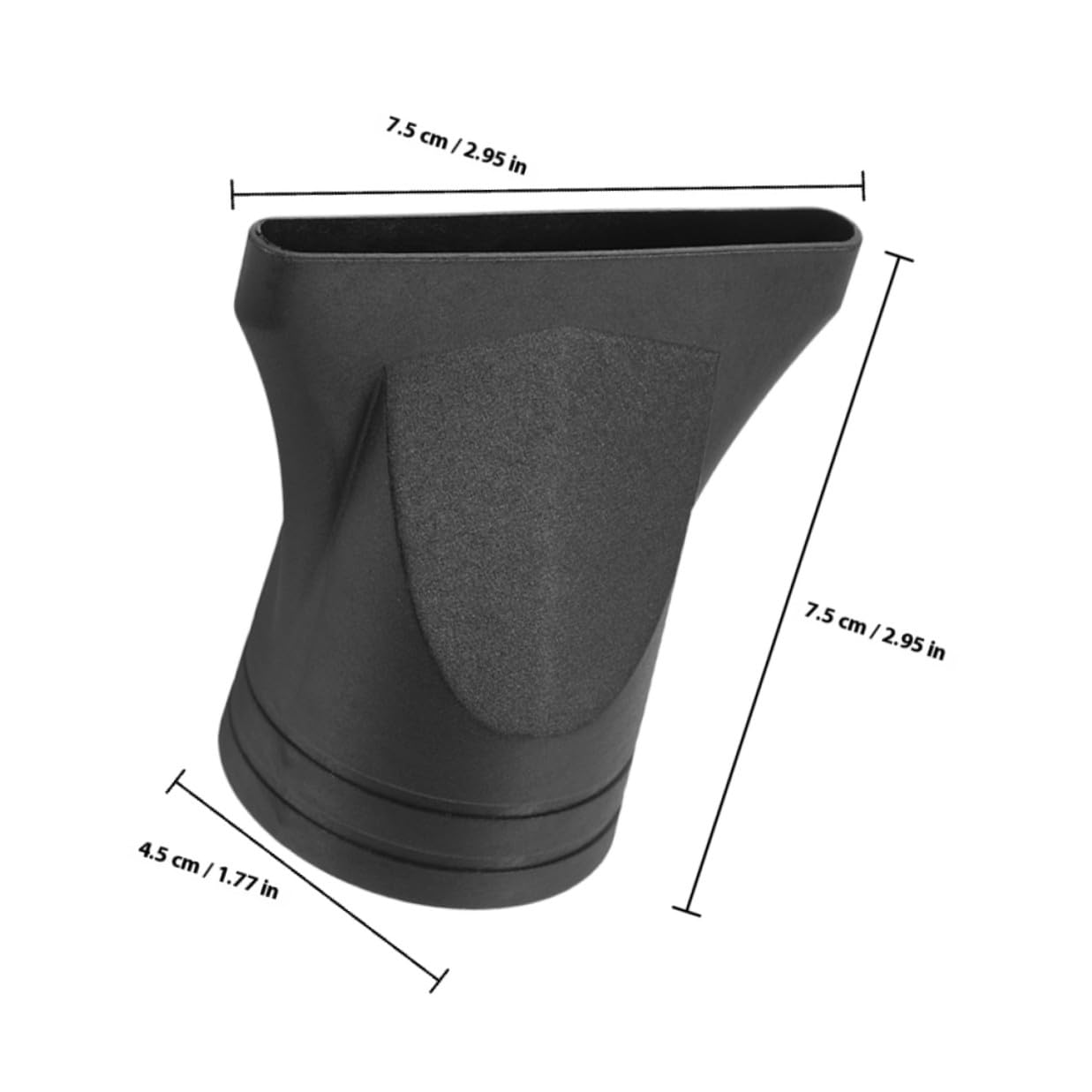 Accessori Focalizzato Nero 4 e Ugelli Concentratori Asciugacapelli Pezzi per D'aria Stretti in Plastica Flusso Facile Installazione 4-4,8cm Compatibili