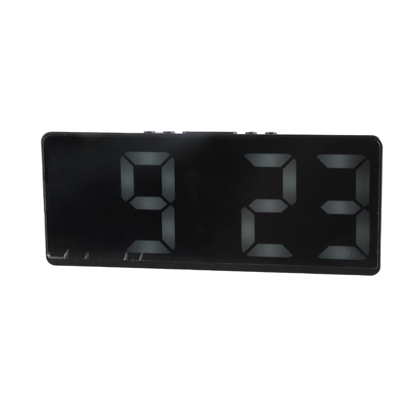 Nucelit Digital Alarm Clock with Temperature Date Display Voice Control Function, Easy to Use Snooze, Date, Adjust Brightness Digital Clock Battery Operated