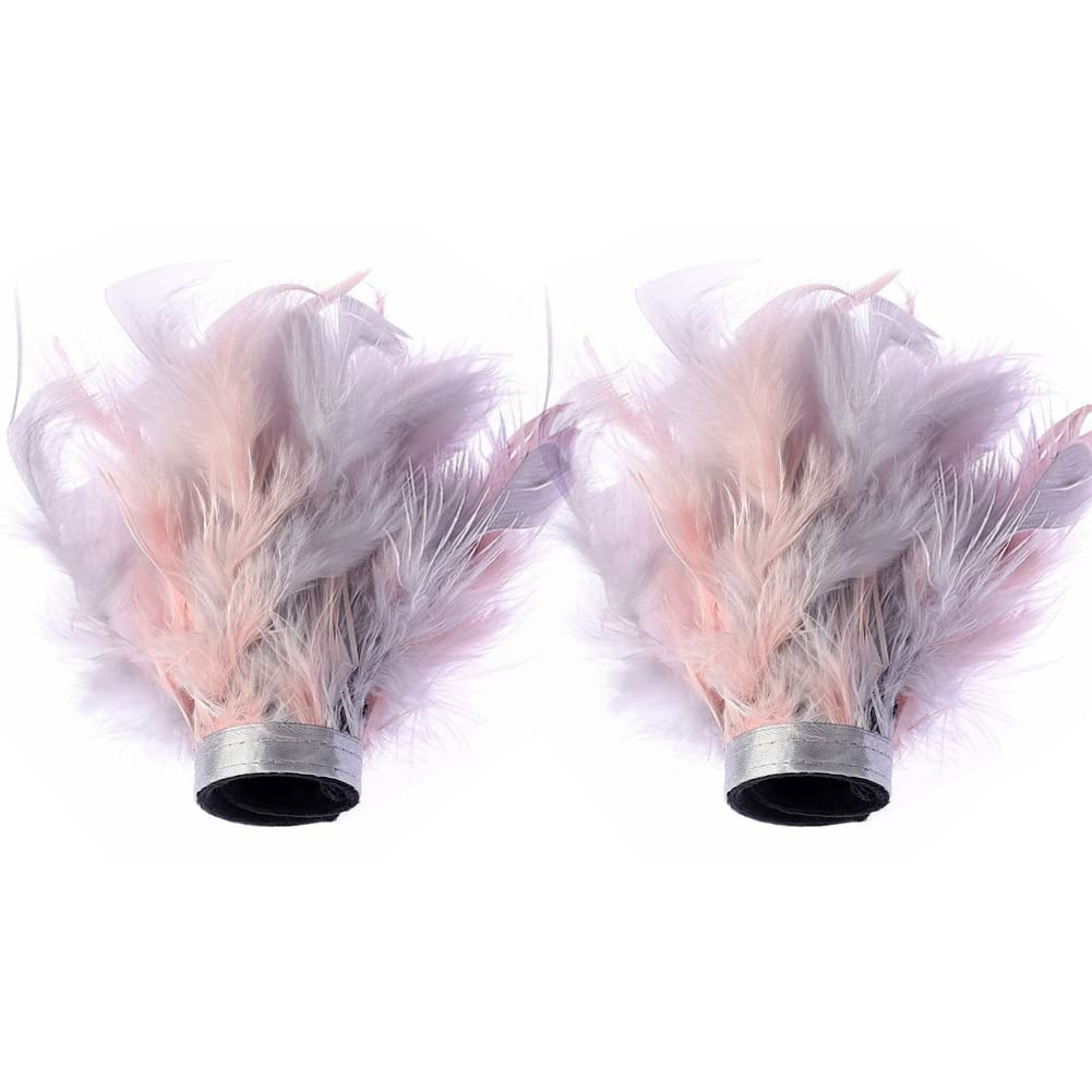 LICHENGTAI Feder Manschetten - 1 Paar Elegante Feder-Armbänder In 12 Farben