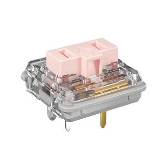 Low Profile Choc Pink Switches 5 Pin Thiner Key switches- DIY Replaceable Switches for Mechanical Gaming Keyboard 70pcs