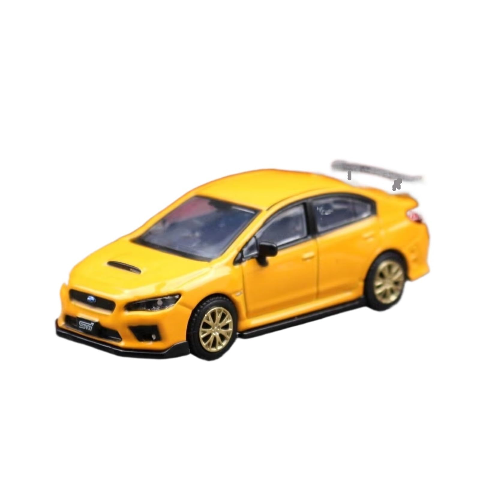 Modelo De Coche De Carreras De Juguete STI WRX A Escala 1/64, Aleación De Metal Fundido A Presión, Ruedas Libres, Regalo De Colección.(Yellow,No Box)