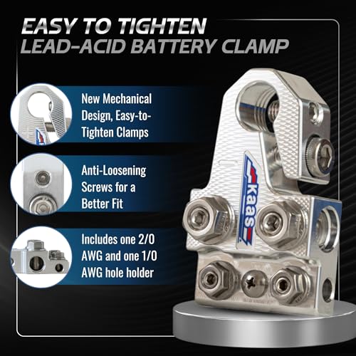 Image of Made in Taiwan 9-Way Battery Terminal Connectors, Battery Post Adapter Set | SGS report-supported A6061-T6 aluminum, M8 /M6 top points plus M4 accessory point