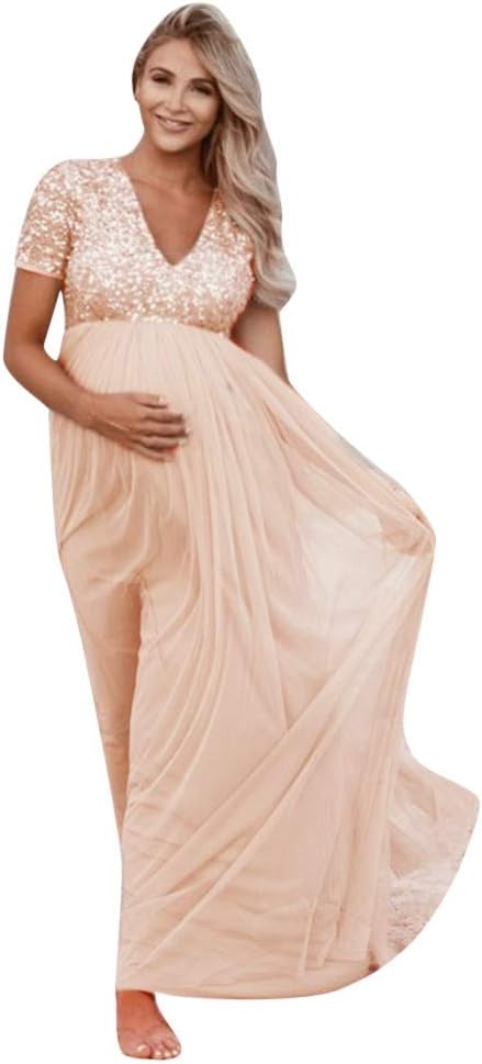 DolceTiger Mini Robe de Grossesse à Pois Basique et Accessible