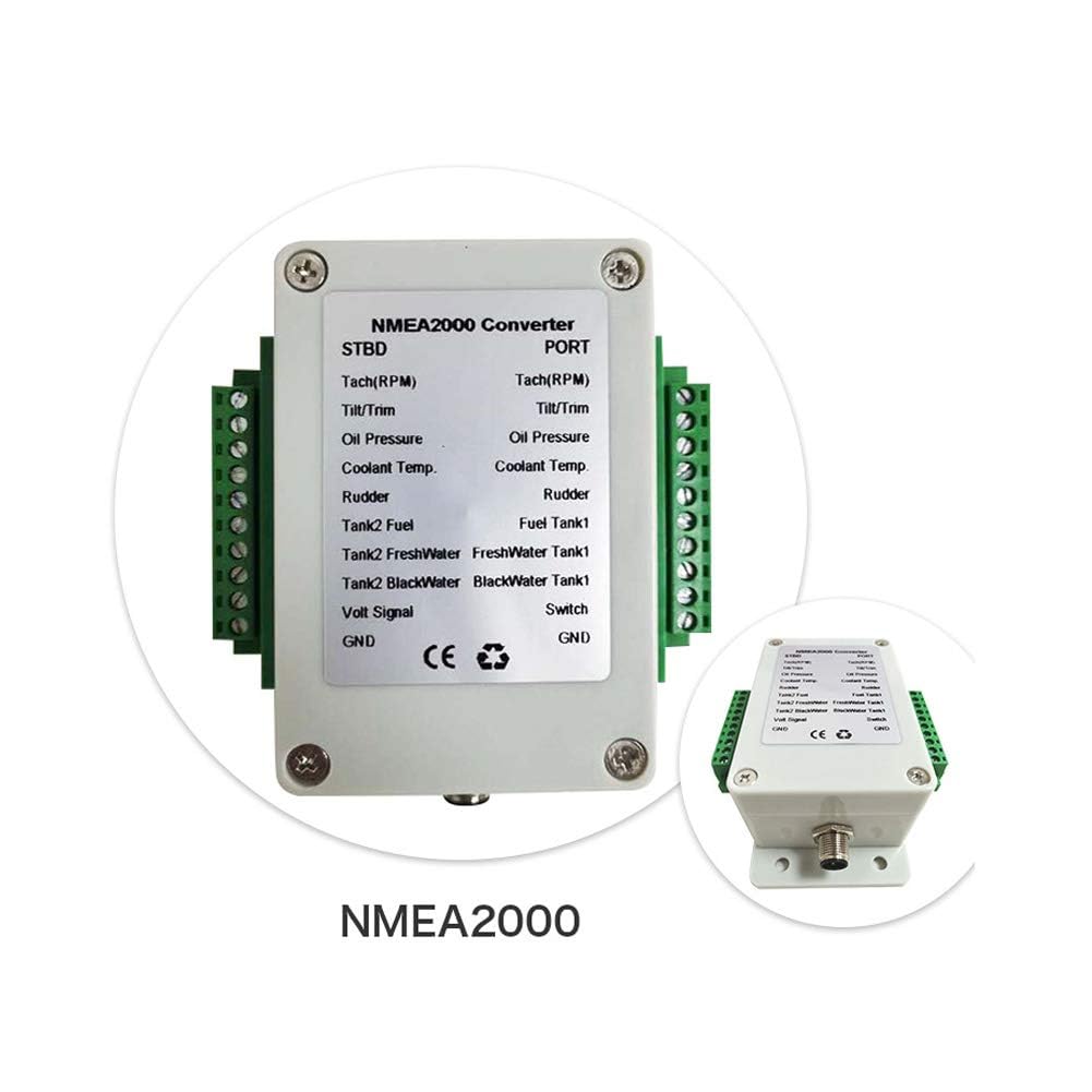 Convertitore NMEA2000 per yacht barca, scatola convertitore impermeabile IP67 9‑32 V Converti sensore singolo in NMEA2000