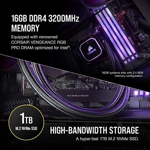 Corsair Vengeance I7400 Series Gaming Pc - Liquid Cooled Intel® Core™ I5 13600K Cpu - Nvidia® Geforce Rtx™ 3060 Graphics - 16Gb Vengeance Rgb Pro Ddr4 Memory #TOP4