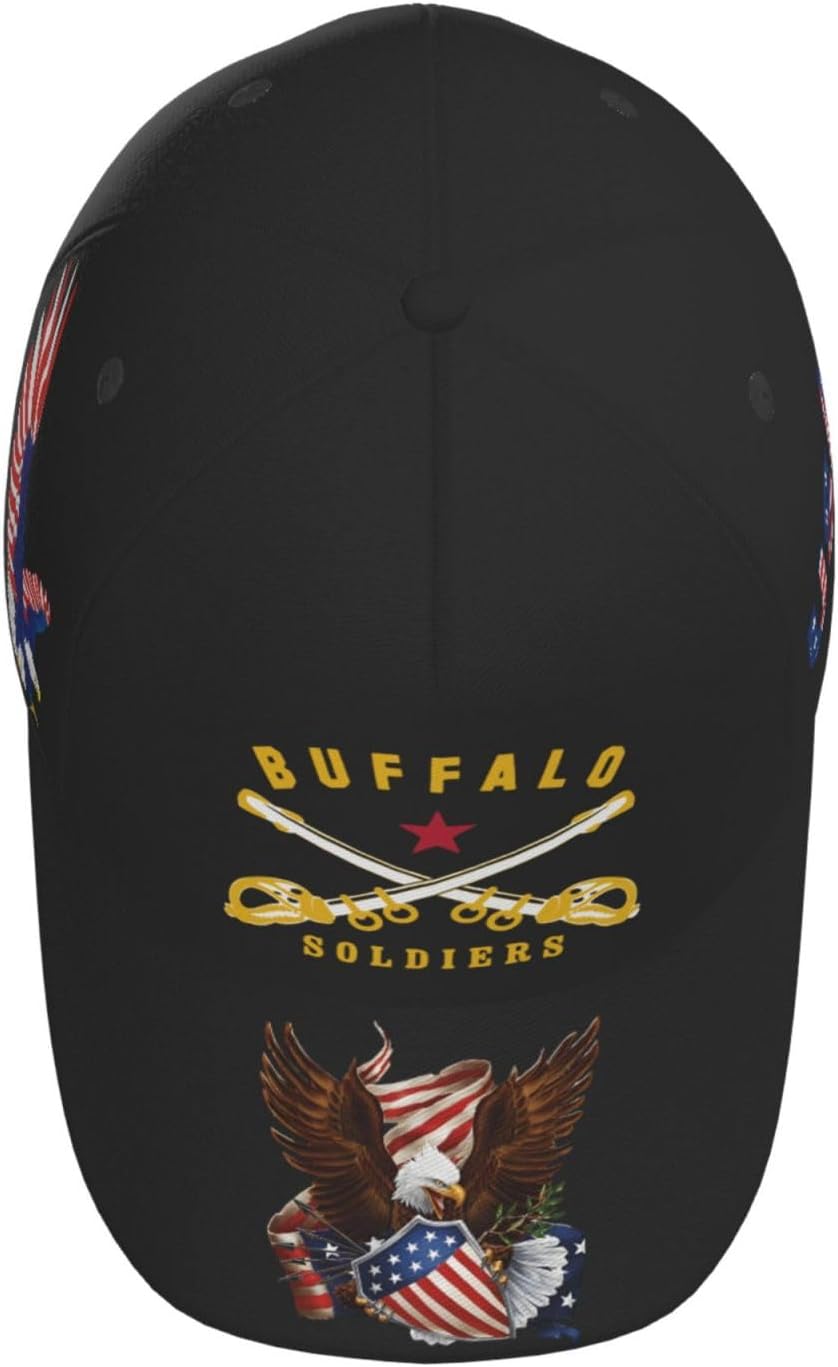 Buffalo Soldier America History Hat Adjustable Baseball Cap for Men Women Dad Hat - Image 6