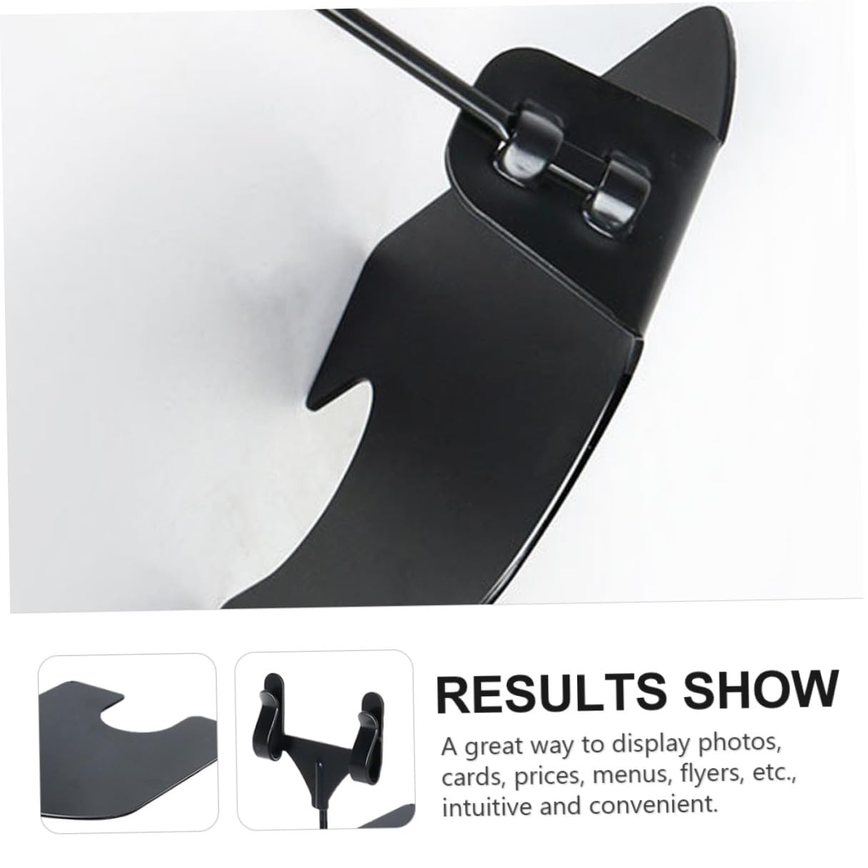 10 pezzi Supporto Cartellini Prezzi Nero Clip Porta Etichette in Ferro Elettroplaccato per Supermercato Panetteria e Negozio Espositore Prezzi Versatile e Riutilizzabile